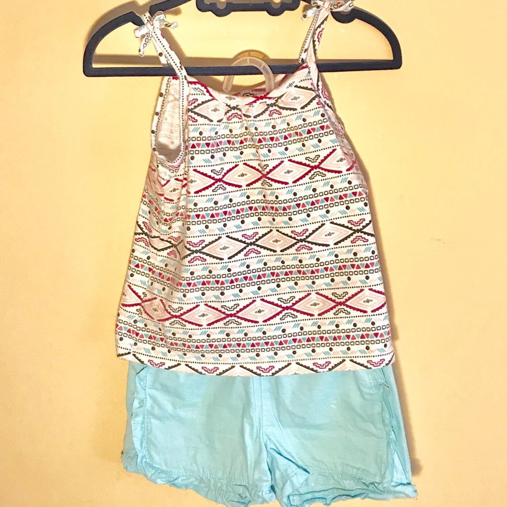 Two Piece Tribal Print Short Set